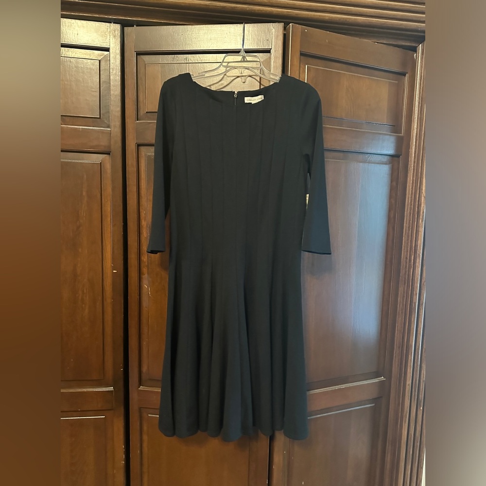 NWT Coldwater Creek Black Ponte Pintuck Dress 12